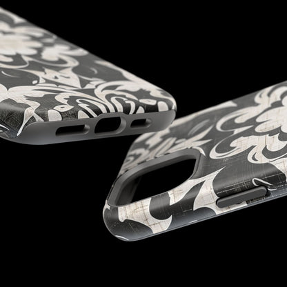 Damask Black & White Magnetic Impact Phone Case - DIGITAL X