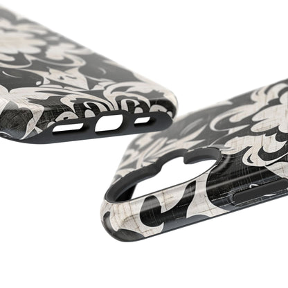Damask Black & White Magnetic Impact Phone Case - DIGITAL X
