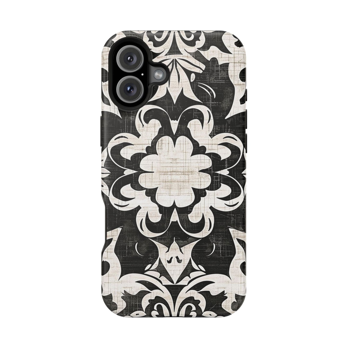 Damask Black & White Magnetic Impact Phone Case - DIGITAL X