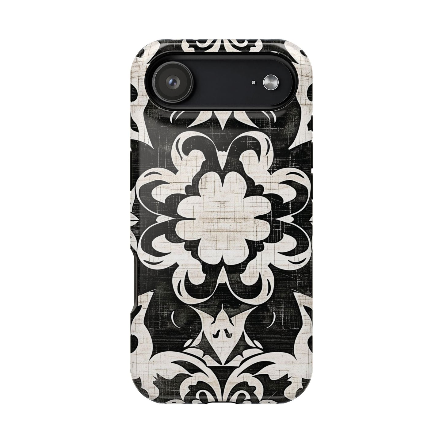 Damask Black & White Magnetic Impact Phone Case - DIGITAL X