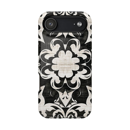 Damask Black & White Magnetic Impact Phone Case - DIGITAL X