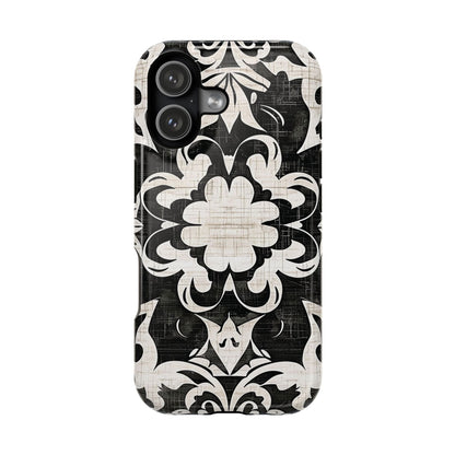 Damask Black & White Magnetic Impact Phone Case - DIGITAL X
