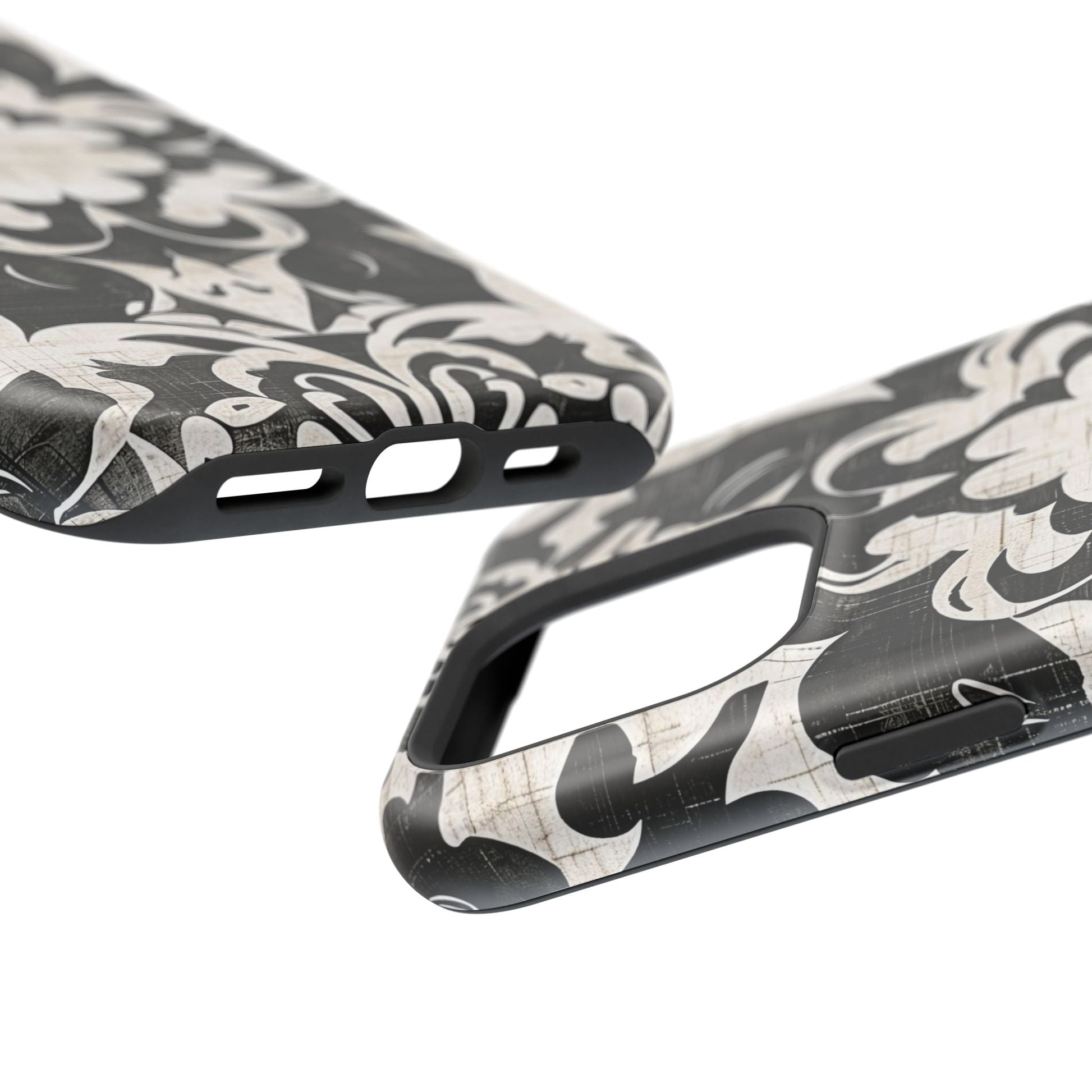Damask Black & White Magnetic Impact Phone Case - DIGITAL X