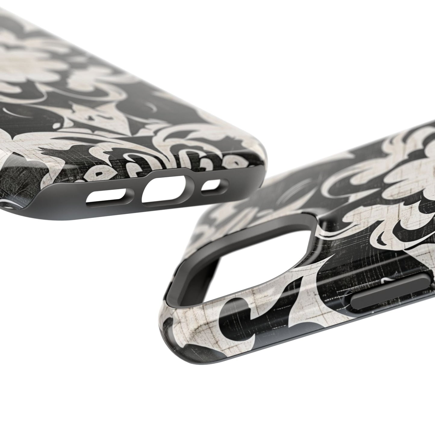 Damask Black & White Magnetic Impact Phone Case - DIGITAL X