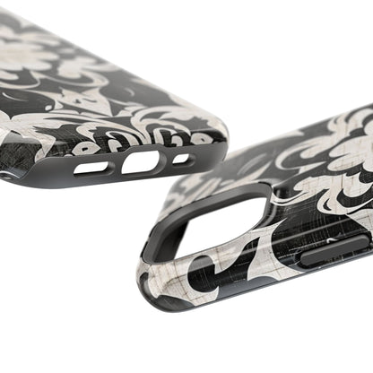 Damask Black & White Magnetic Impact Phone Case - DIGITAL X
