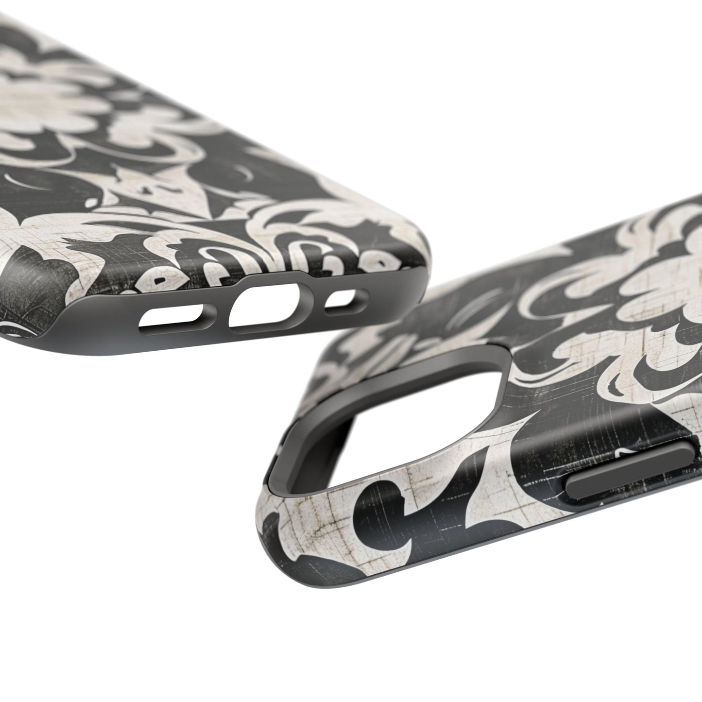 Damask Black & White Magnetic Impact Phone Case - DIGITAL X