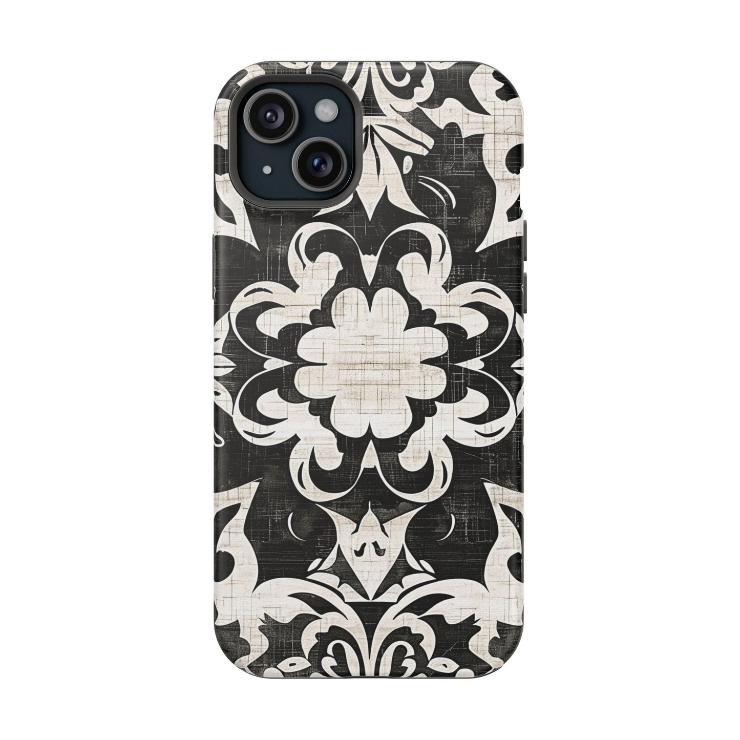Damask Black & White Magnetic Impact Phone Case - DIGITAL X