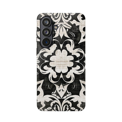 Damask Black & White Magnetic Impact Phone Case - DIGITAL X