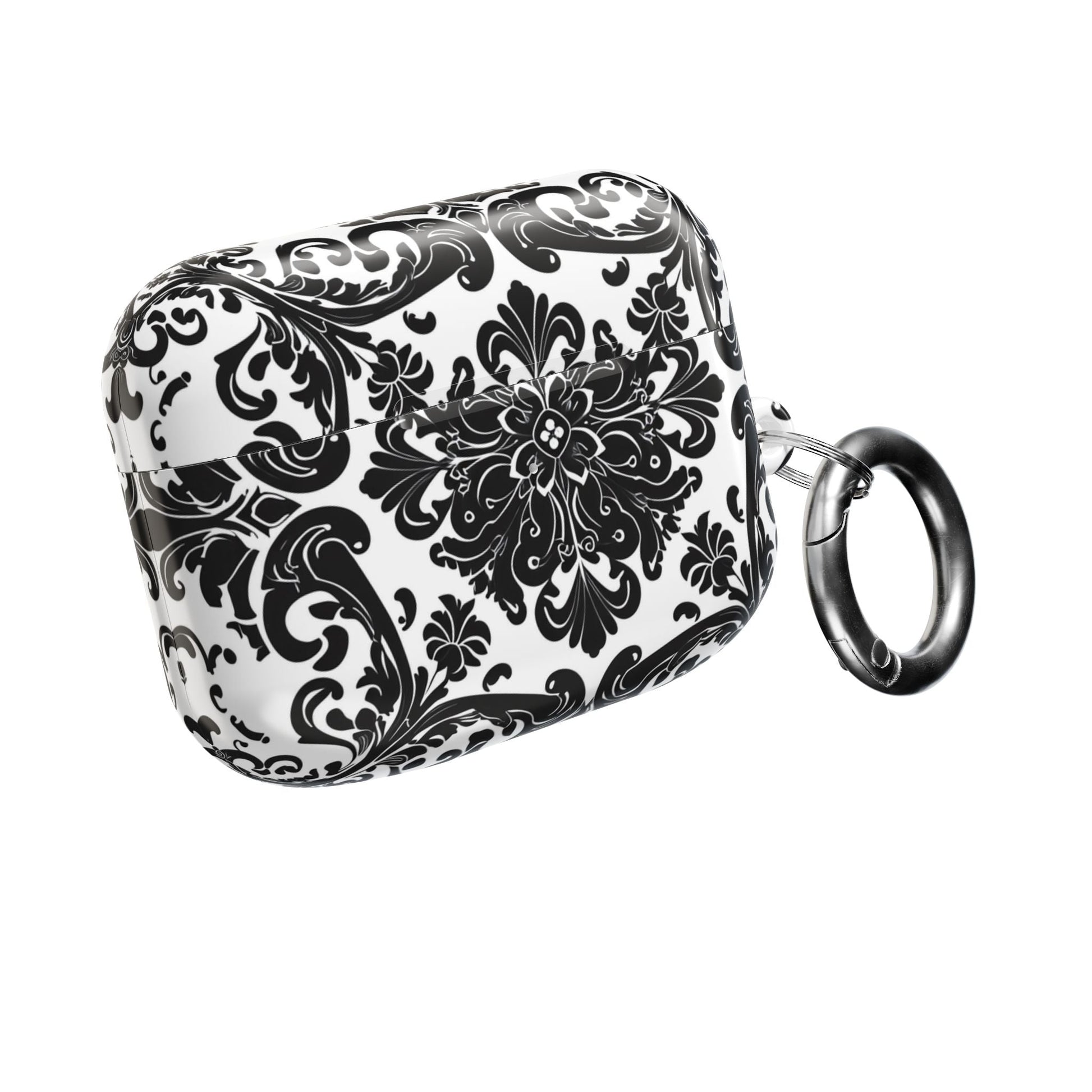 Damask Pattern AirPod Case — Black & White Elegant Protective Cover - DIGITAL X