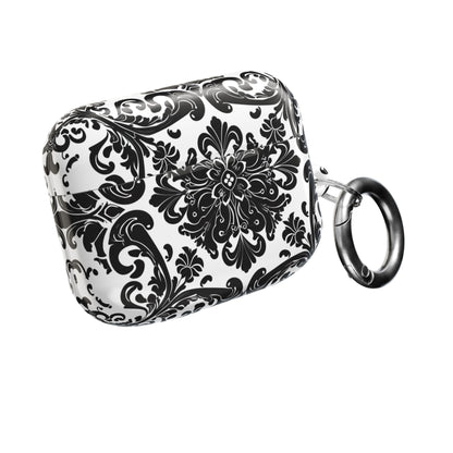 Damask Pattern AirPod Case — Black & White Elegant Protective Cover - DIGITAL X