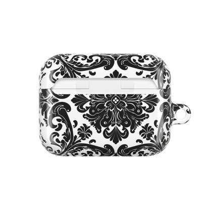 Damask Pattern AirPod Case — Black & White Elegant Protective Cover - DIGITAL X