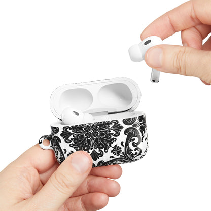 Damask Pattern AirPod Case — Black & White Elegant Protective Cover - DIGITAL X