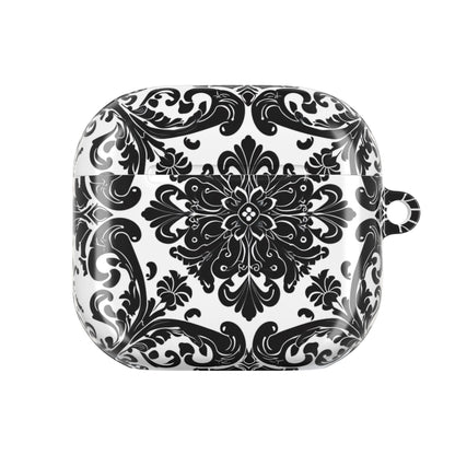Damask Pattern AirPod Case — Black & White Elegant Protective Cover - DIGITAL X