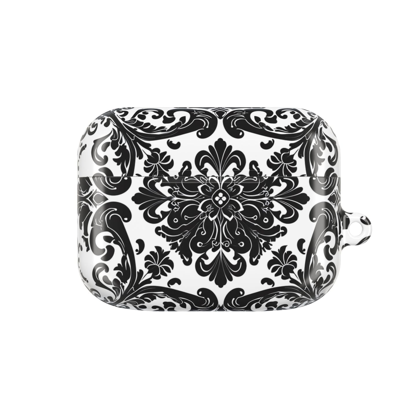 Damask Pattern AirPod Case — Black & White Elegant Protective Cover - DIGITAL X
