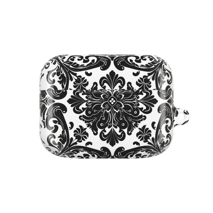 Damask Pattern AirPod Case — Black & White Elegant Protective Cover - DIGITAL X