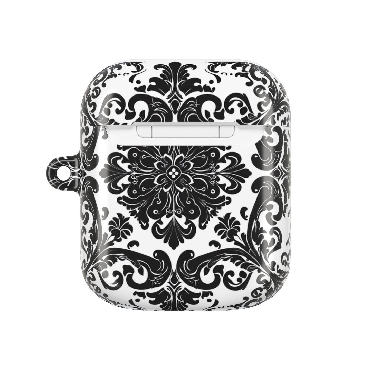 Damask Pattern AirPod Case — Black & White Elegant Protective Cover - DIGITAL X