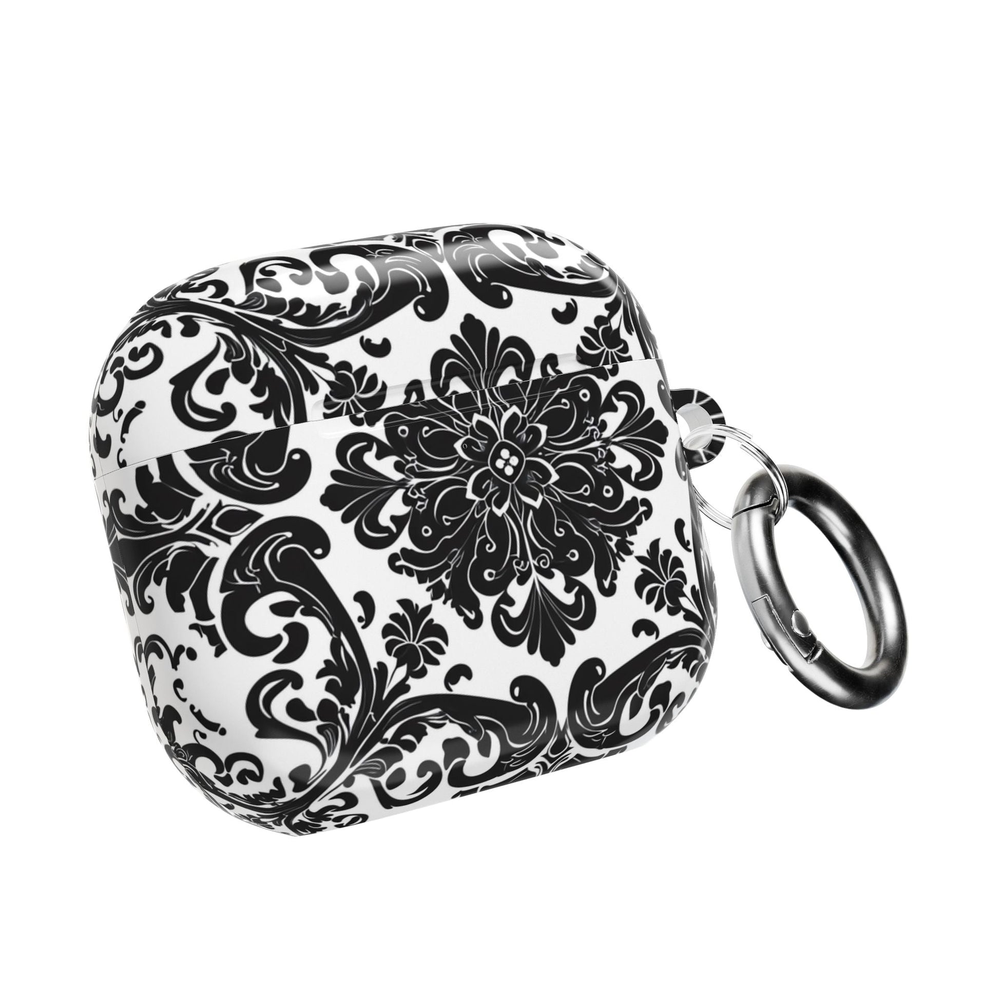 Damask Pattern AirPod Case — Black & White Elegant Protective Cover - DIGITAL X
