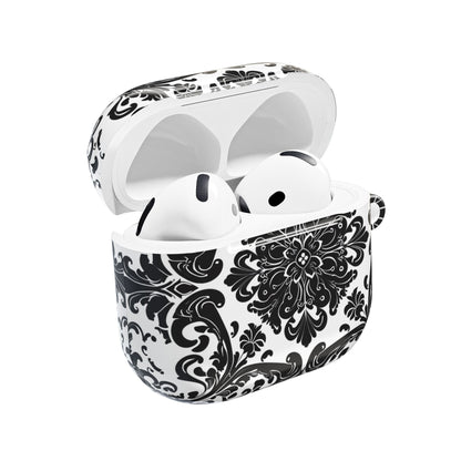 Damask Pattern AirPod Case — Black & White Elegant Protective Cover - DIGITAL X