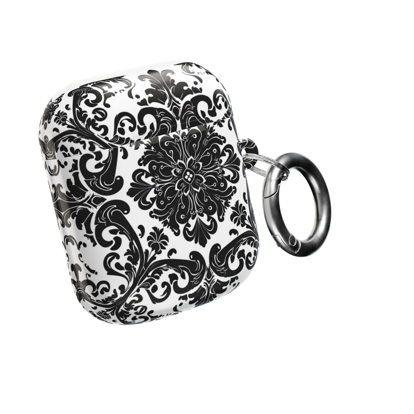 Damask Pattern AirPod Case — Black & White Elegant Protective Cover - DIGITAL X