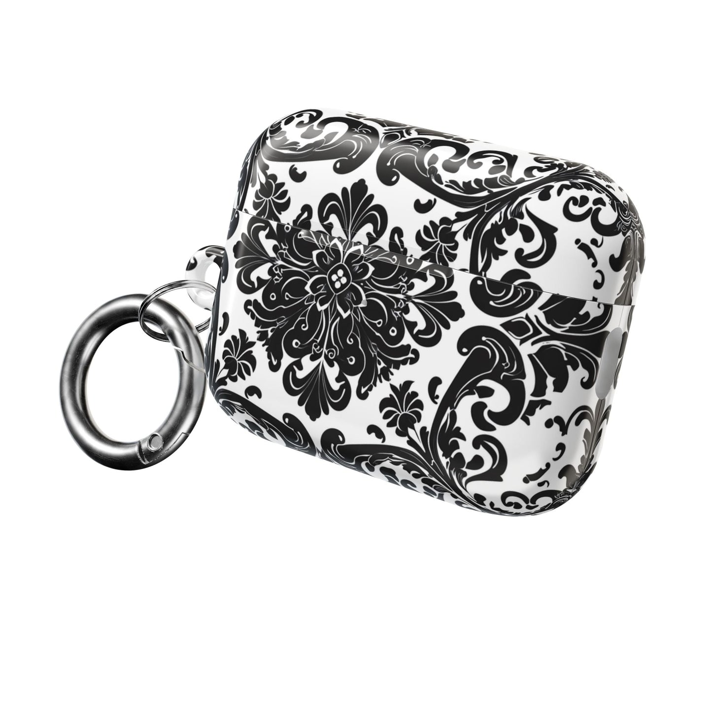 Damask Pattern AirPod Case — Black & White Elegant Protective Cover - DIGITAL X