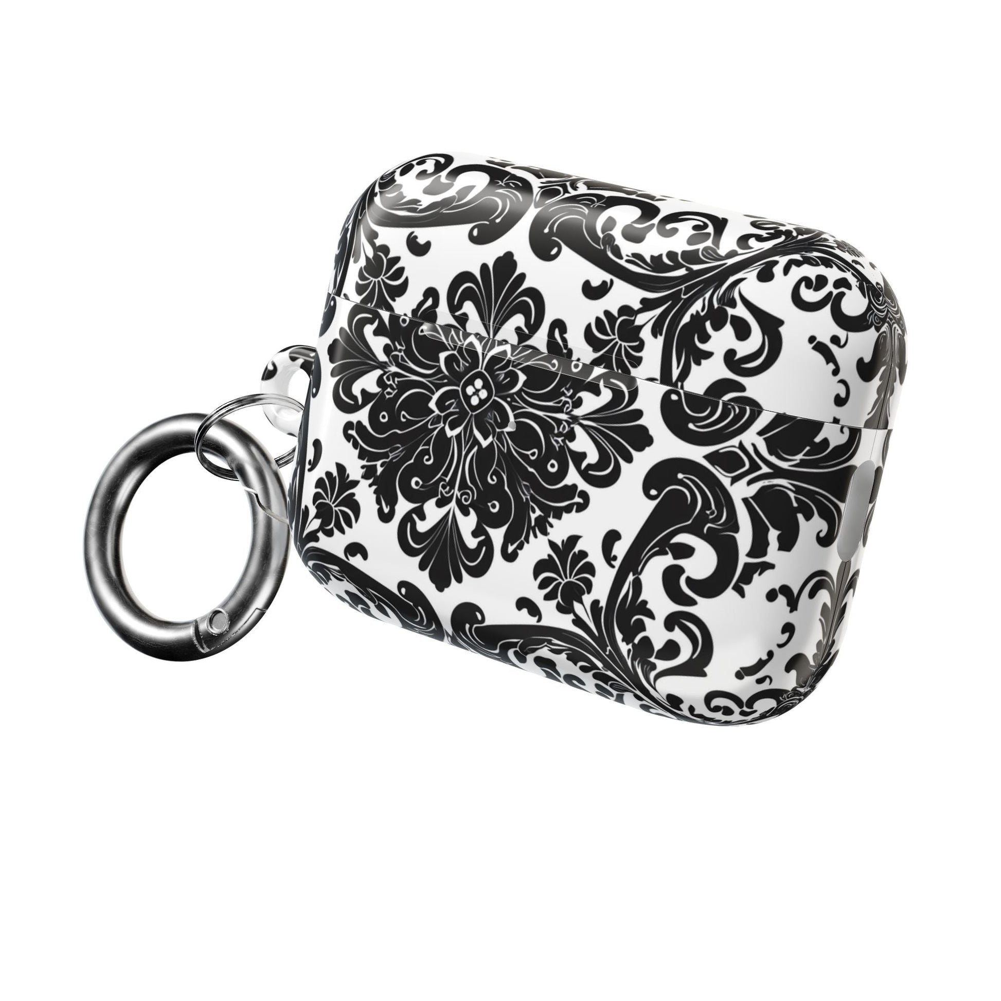 Damask Pattern AirPod Case — Black & White Elegant Protective Cover - DIGITAL X