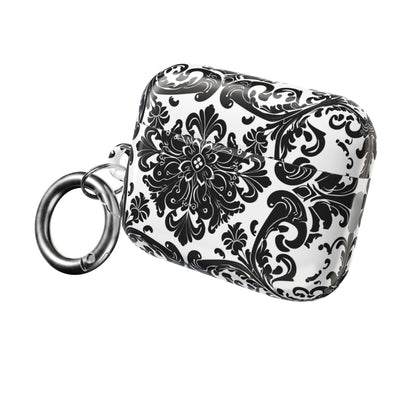 Damask Pattern AirPod Case — Black & White Elegant Protective Cover - DIGITAL X