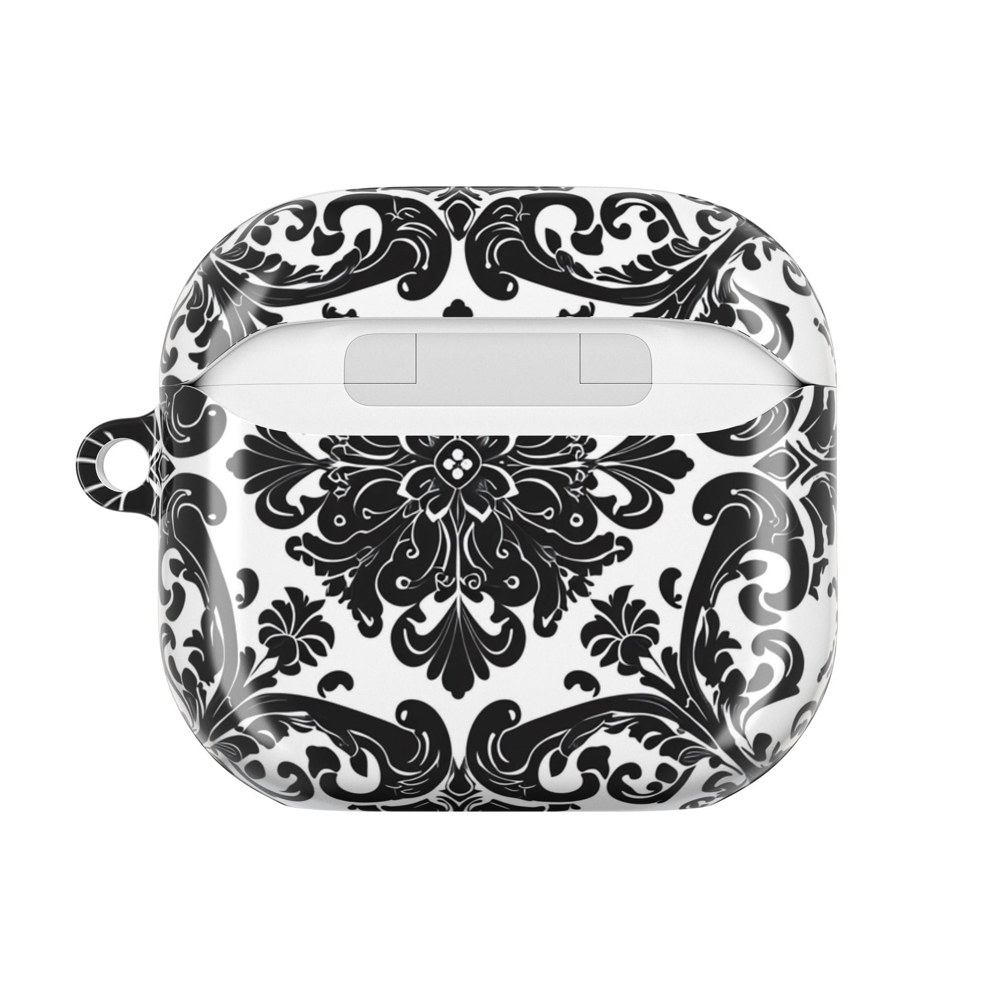 Damask Pattern AirPod Case — Black & White Elegant Protective Cover - DIGITAL X