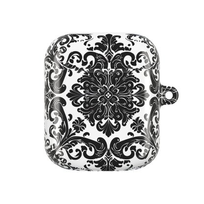 Damask Pattern AirPod Case — Black & White Elegant Protective Cover - DIGITAL X