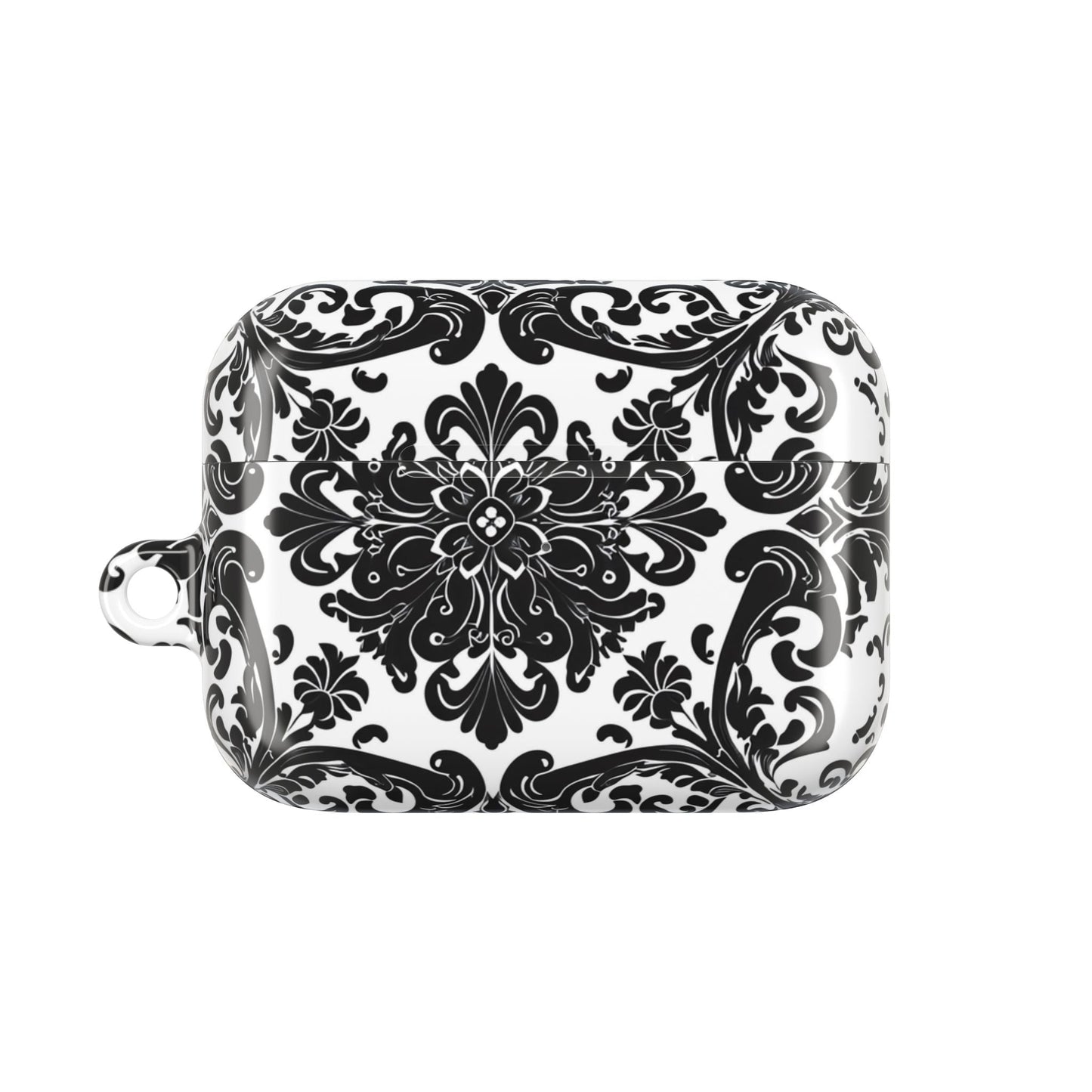 Damask Pattern AirPod Case — Black & White Elegant Protective Cover - DIGITAL X