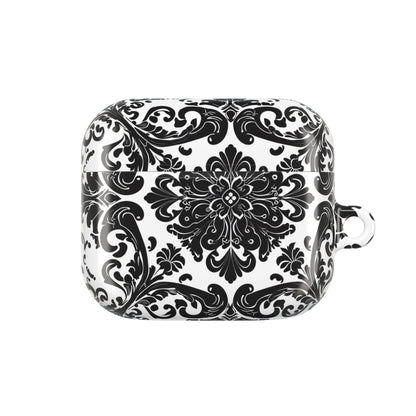Damask Pattern AirPod Case — Black & White Elegant Protective Cover - DIGITAL X