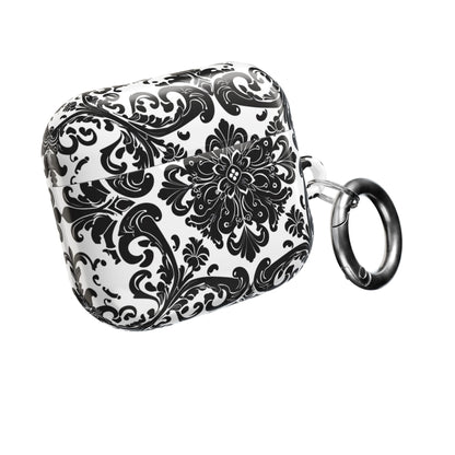 Damask Pattern AirPod Case — Black & White Elegant Protective Cover - DIGITAL X