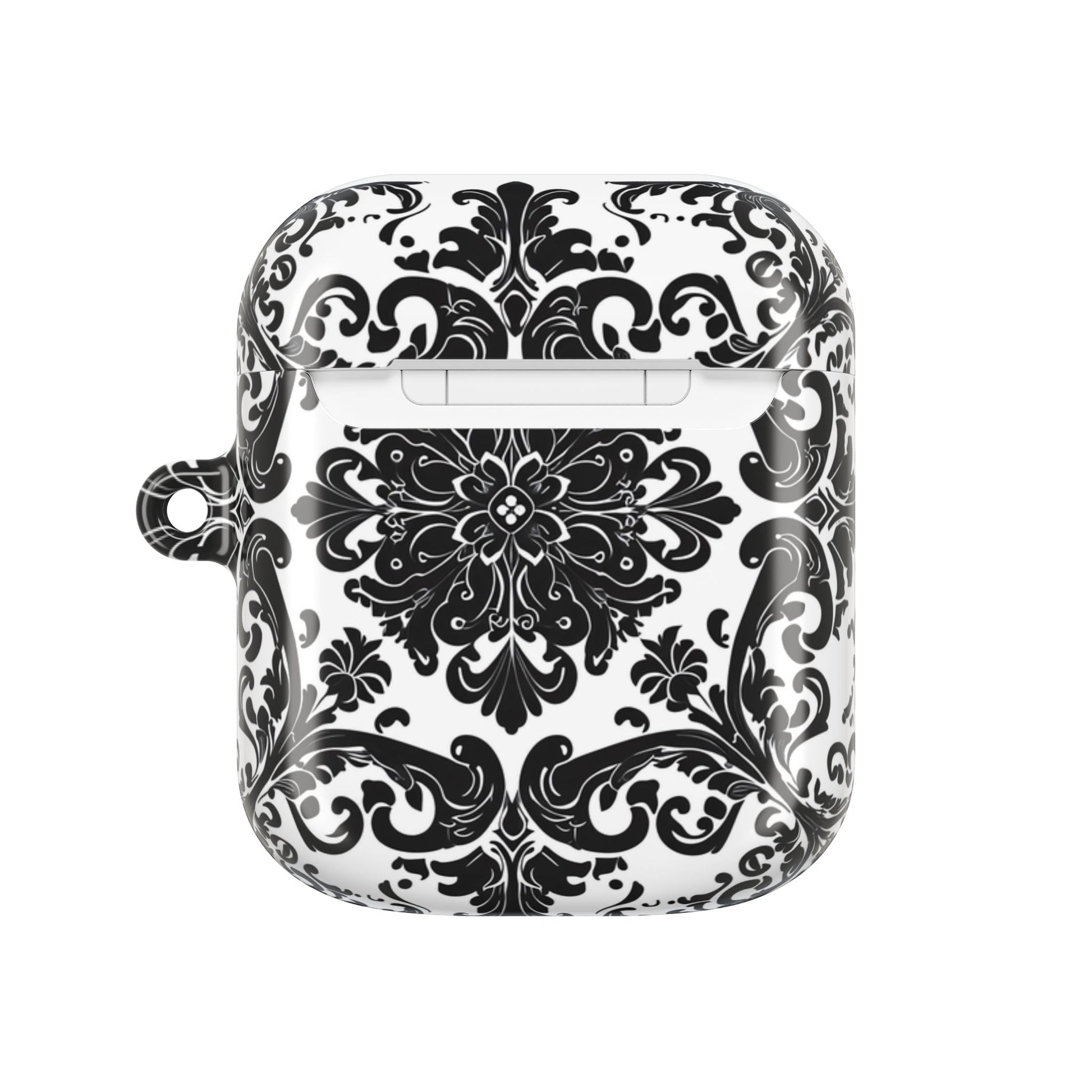 Damask Pattern AirPod Case — Black & White Elegant Protective Cover - DIGITAL X