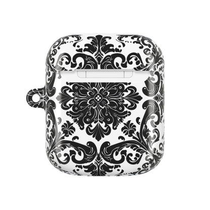 Damask Pattern AirPod Case — Black & White Elegant Protective Cover - DIGITAL X
