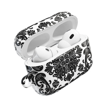Damask Pattern AirPod Case — Black & White Elegant Protective Cover - DIGITAL X