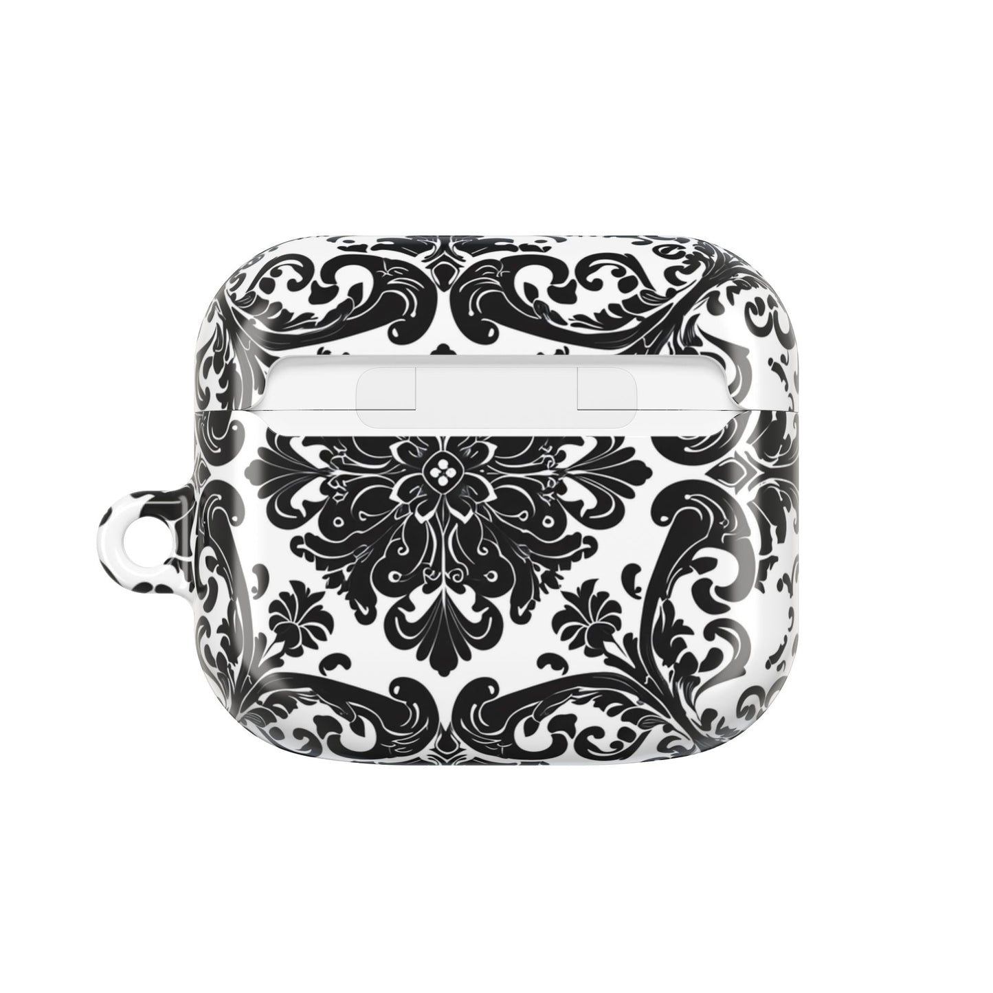 Damask Pattern AirPod Case — Black & White Elegant Protective Cover - DIGITAL X