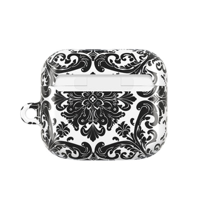 Damask Pattern AirPod Case — Black & White Elegant Protective Cover - DIGITAL X