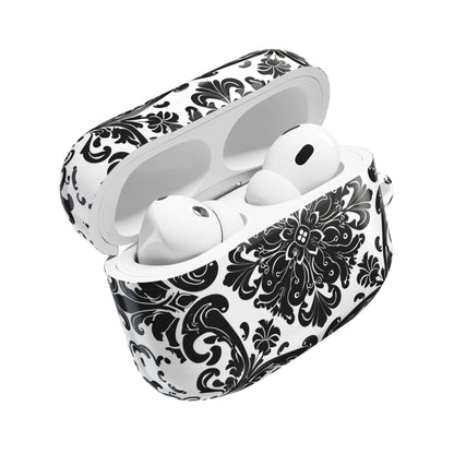 Damask Pattern AirPod Case — Black & White Elegant Protective Cover - DIGITAL X