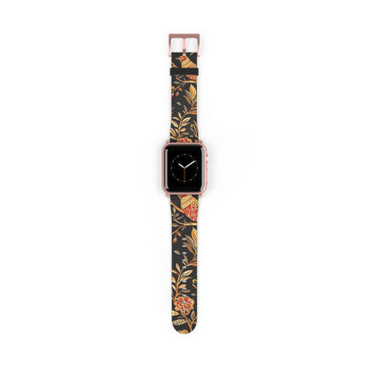 Floral Autumn Watch Band – Vintage Fall Leaves Apple Watch Strap - DIGITAL X