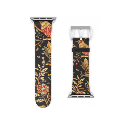 Floral Autumn Watch Band – Vintage Fall Leaves Apple Watch Strap - DIGITAL X