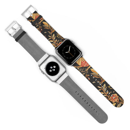Floral Autumn Watch Band – Vintage Fall Leaves Apple Watch Strap - DIGITAL X