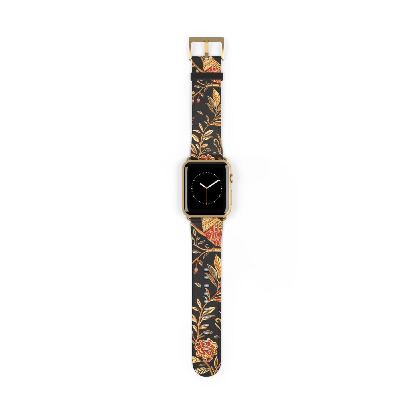 Floral Autumn Watch Band – Vintage Fall Leaves Apple Watch Strap - DIGITAL X