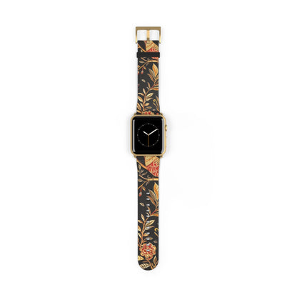 Floral Autumn Watch Band – Vintage Fall Leaves Apple Watch Strap - DIGITAL X