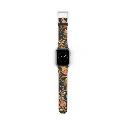 Floral Autumn Watch Band – Vintage Fall Leaves Apple Watch Strap - DIGITAL X