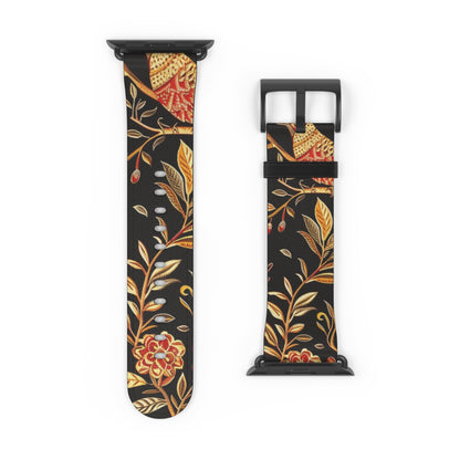 Floral Autumn Watch Band – Vintage Fall Leaves Apple Watch Strap - DIGITAL X