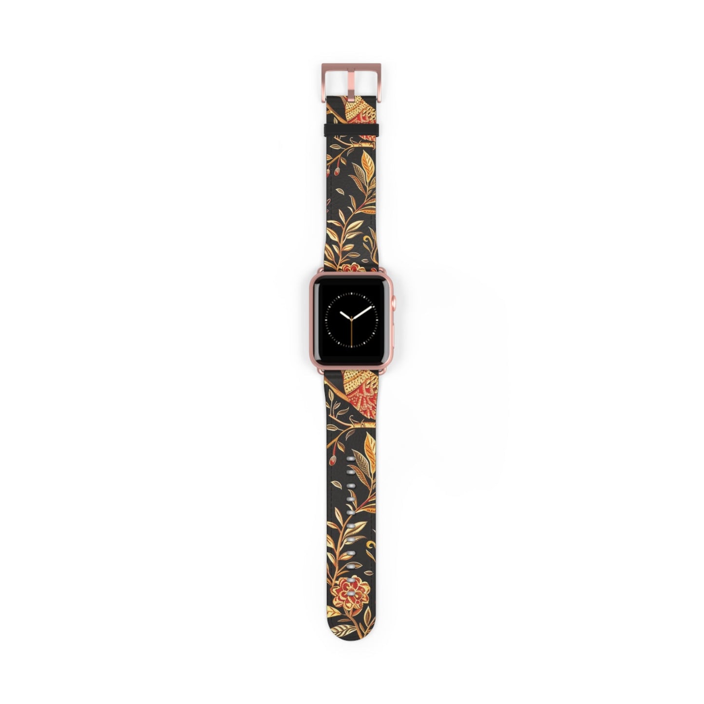 Floral Autumn Watch Band – Vintage Fall Leaves Apple Watch Strap - DIGITAL X