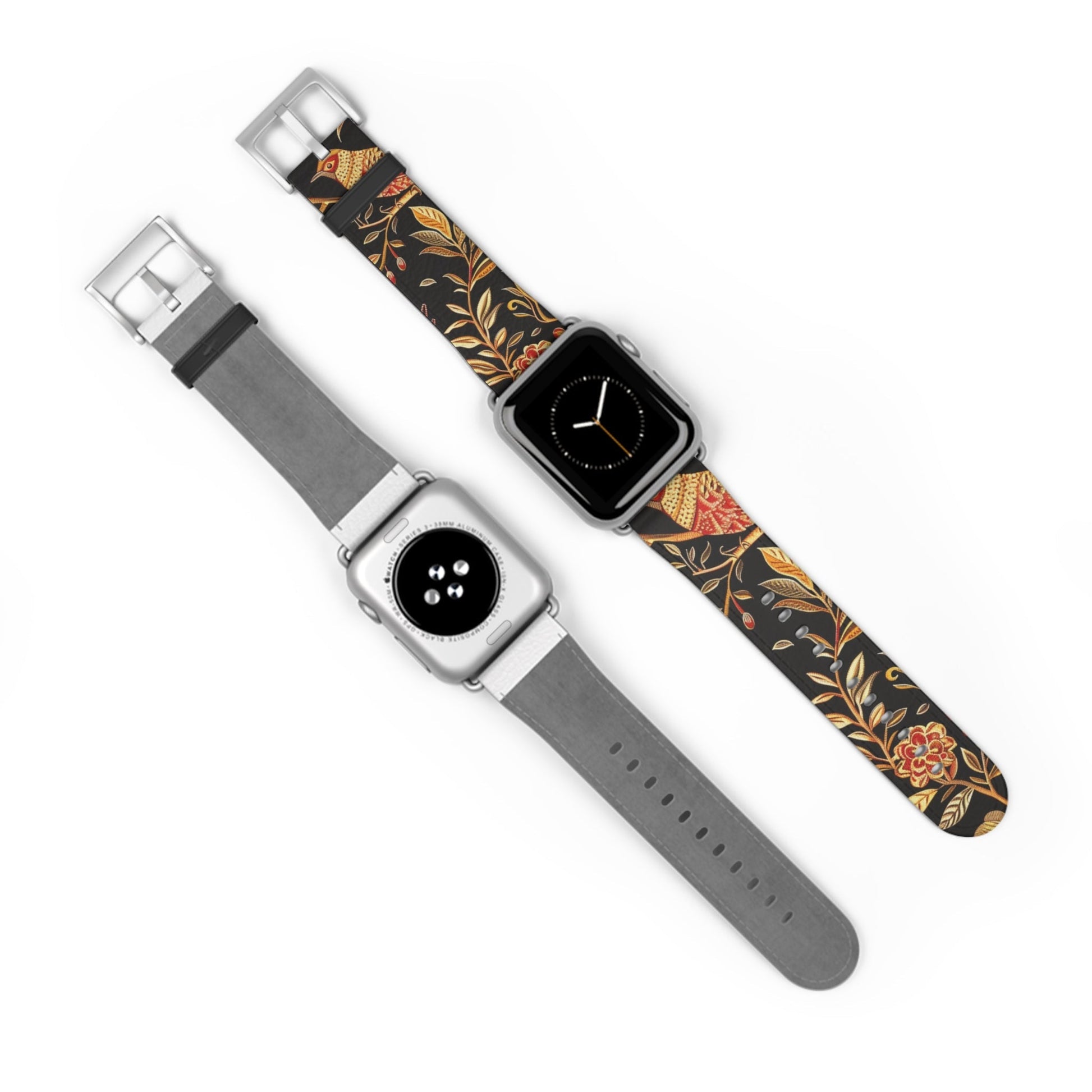 Floral Autumn Watch Band – Vintage Fall Leaves Apple Watch Strap - DIGITAL X