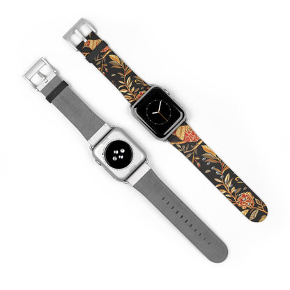 Floral Autumn Watch Band – Vintage Fall Leaves Apple Watch Strap - DIGITAL X