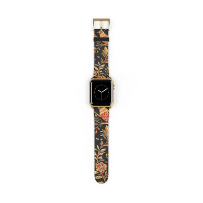Floral Autumn Watch Band – Vintage Fall Leaves Apple Watch Strap - DIGITAL X