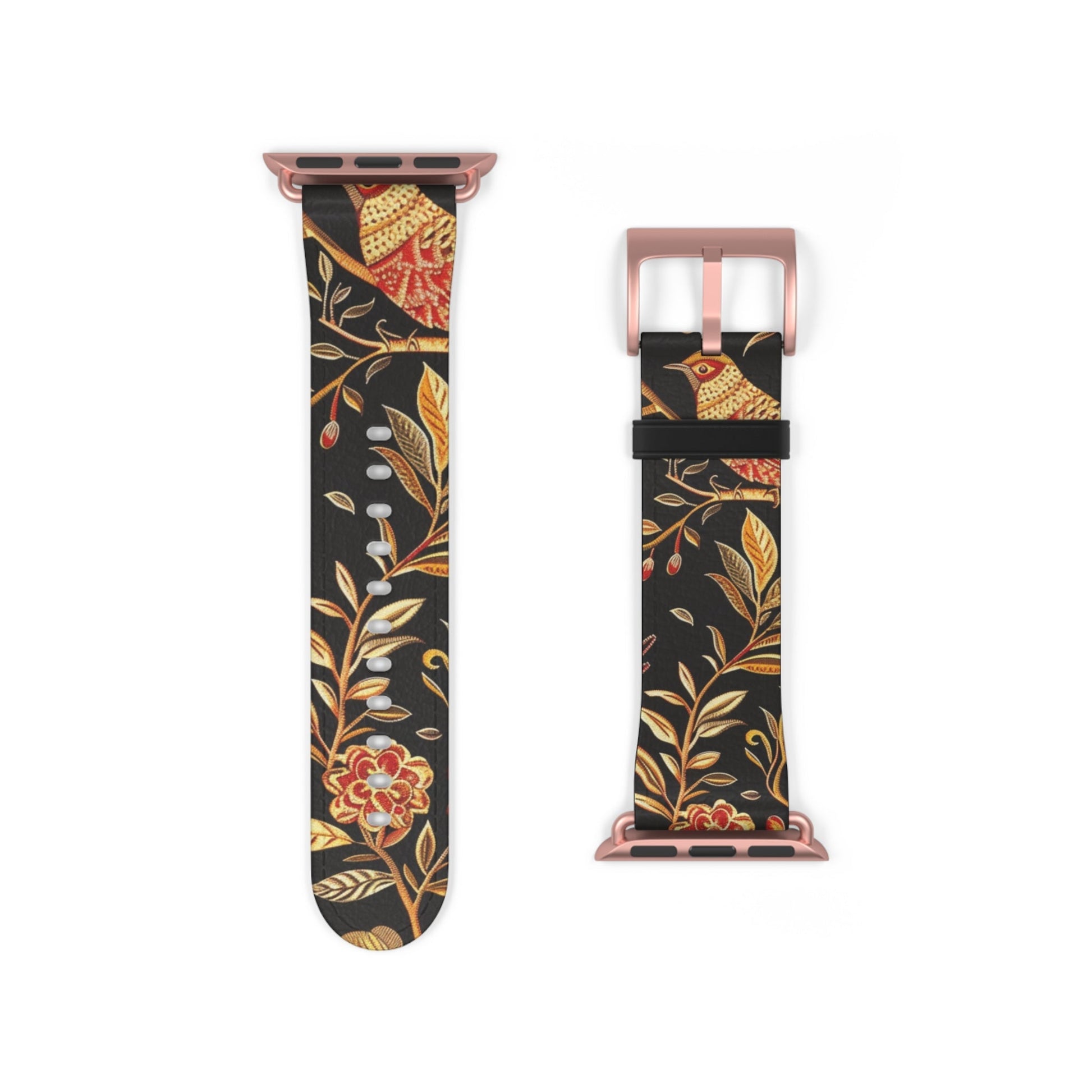 Floral Autumn Watch Band – Vintage Fall Leaves Apple Watch Strap - DIGITAL X