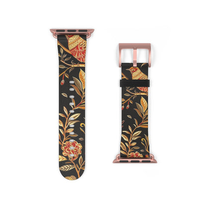 Floral Autumn Watch Band – Vintage Fall Leaves Apple Watch Strap - DIGITAL X